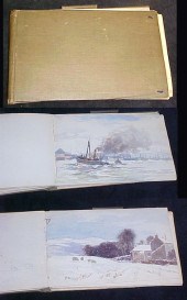 British sketch book  signed J.