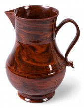 BRITISH SOLID AGATEWARE JUG, C
