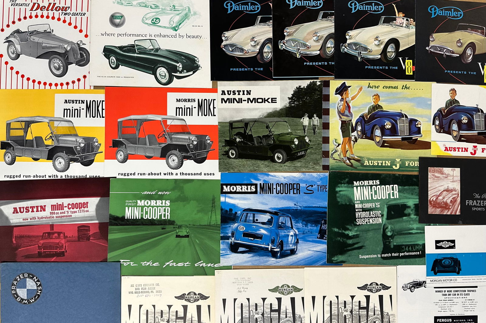 BRITISH SPORTS CAR ITEMS FROM THE