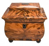 BRITISH TORTOISESHELL TEA CADD