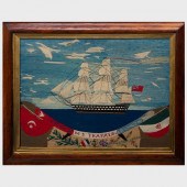 BRITISH WOOLWORK PICTURE OF TH