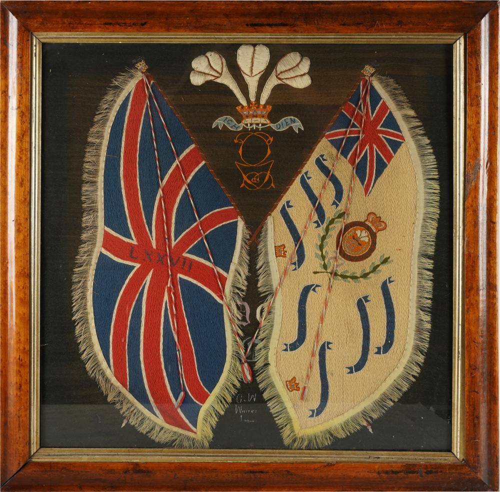 BRITISH WOOLWORK PICTURE19th