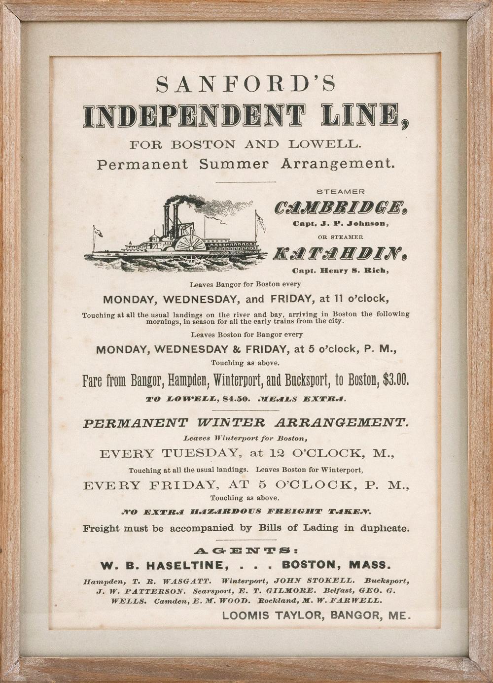 BROADSIDE "SANFORD’S INDEPENDENT