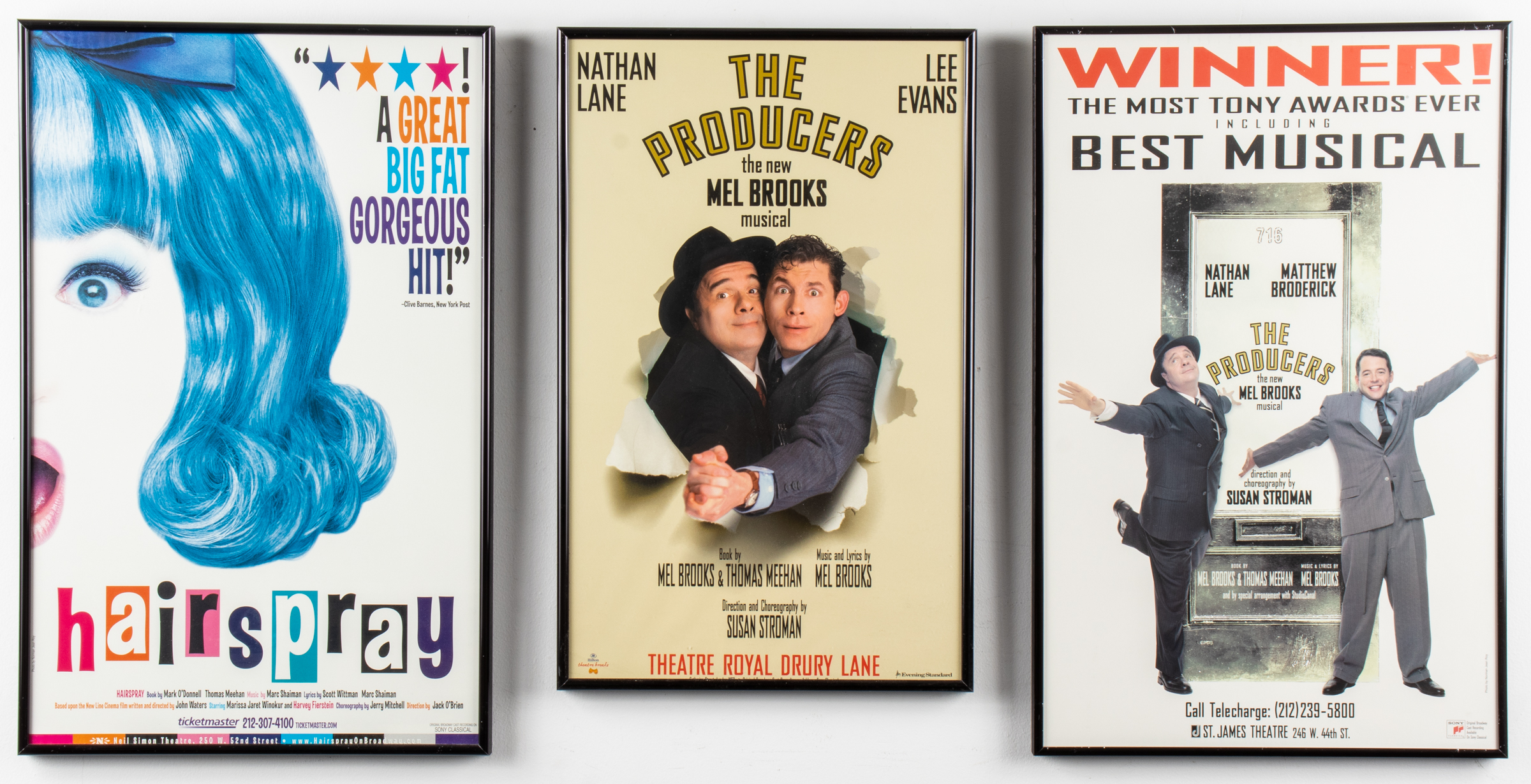 BROADWAY MUSICAL POSTERS, 3 PCS A