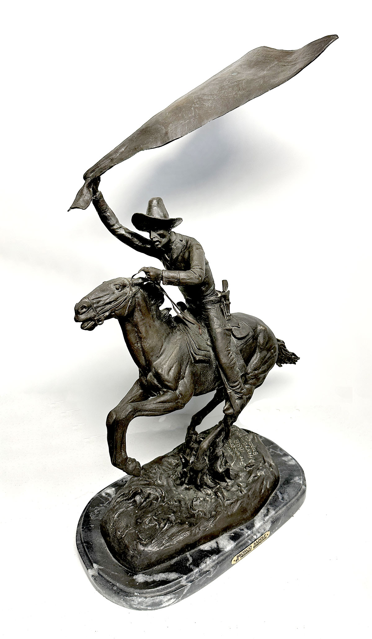 ''BRONCO SADDLE'' WESTERN BRONZE