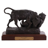 BRONZE 12" BULL SCULPTURE AFTE