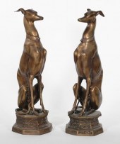BRONZE 32" GREYHOUND PAIRPair