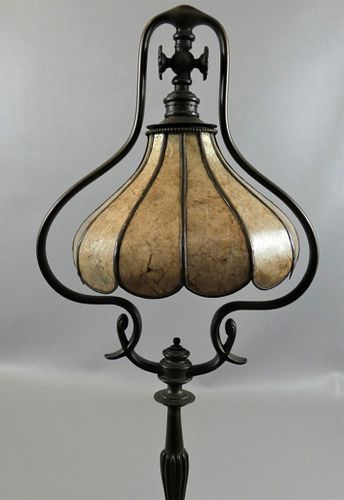 BRONZE A&C FLOOR LAMP SIGNED