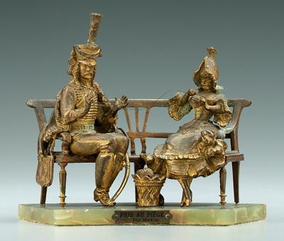 Bronze after Maxim, "Pris au