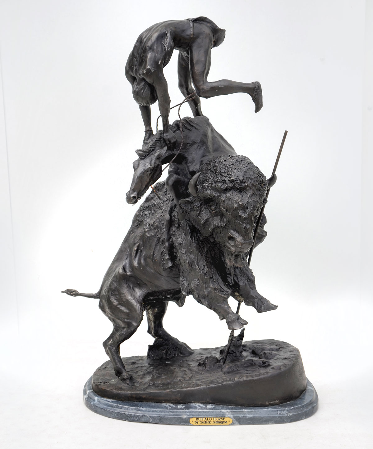 BRONZE AFTER REMINGTON BUFFALO
