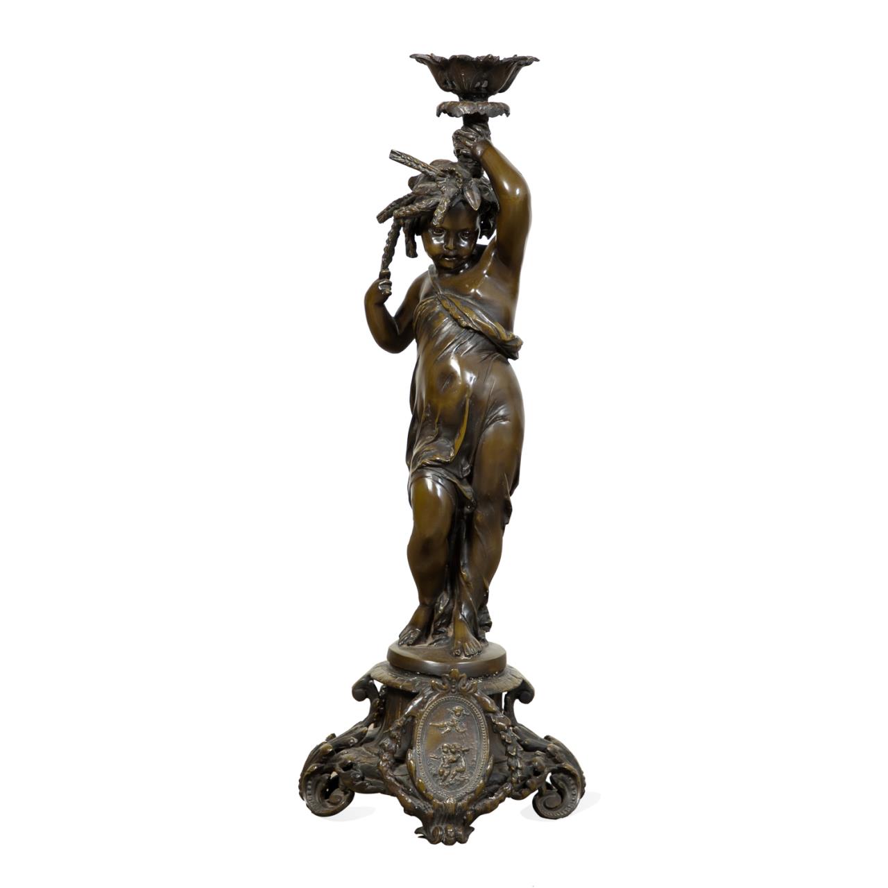 BRONZE ALLEGORICAL "DAY" FIGURAL