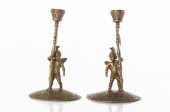 BRONZE ALLEGORICAL FIGURE CAND