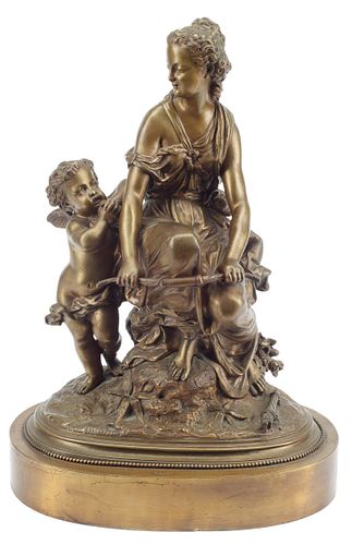 BRONZE ALLEGORICAL SCULPTURE