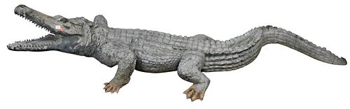 BRONZE ALLIGATOR FOUNTAIN, HAVING