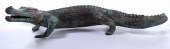 BRONZE ALLIGATOR GARDEN STATUE