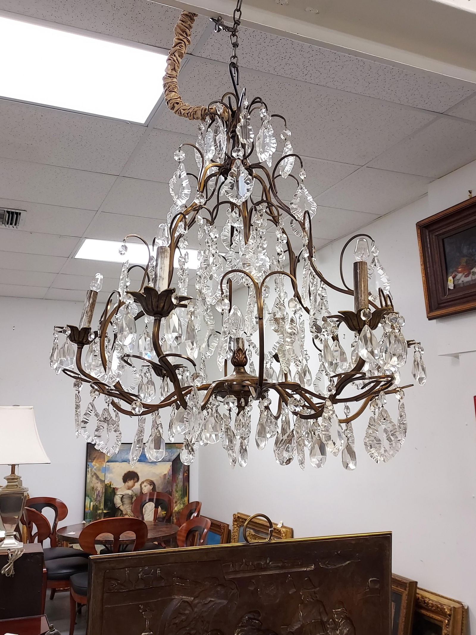 BRONZE AND CRYSTAL 6 LIGHT