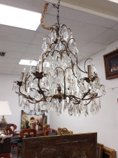 BRONZE AND CRYSTAL 6 LIGHT CHA
