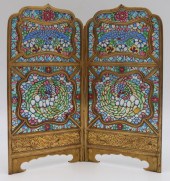 BRONZE AND PLIQUE-A-JOUR ENAME