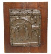 BRONZE ANNUNCIATION PLAQUE BAS