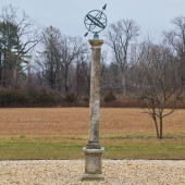 BRONZE ARMILLARY SPHERE ON A L