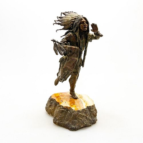 BRONZE ART DECO SCULPTURE, NATIVE