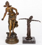 BRONZE ART NOUVEAU STATUE OF A