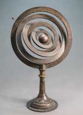 BRONZE ASTROLABE, H: 20-1/2 IN