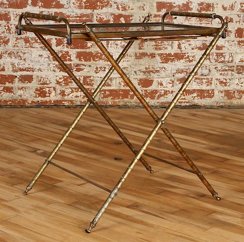 BRONZE BAMBOO FORM SERVING TRAY