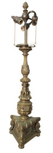 BRONZE BAROQUE STYLE TABLE LAM