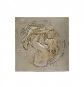 BRONZE BAS RELIEF TILE, GIACOM