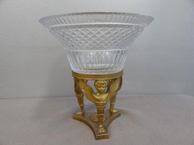Bronze Base and Cut Glass Top