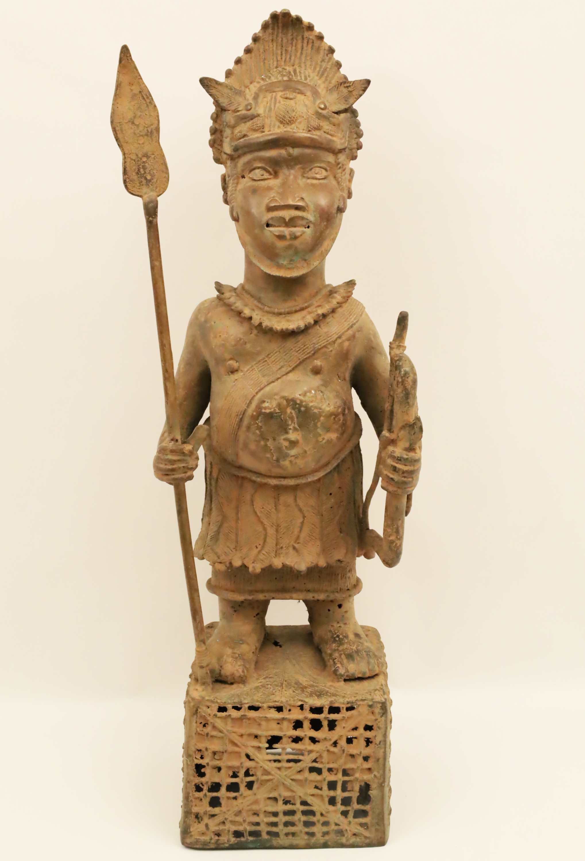 BRONZE BENIN WARRIOR Large
