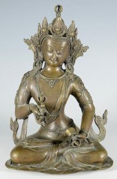 BRONZE BODHISATTVALarge Sino-t
