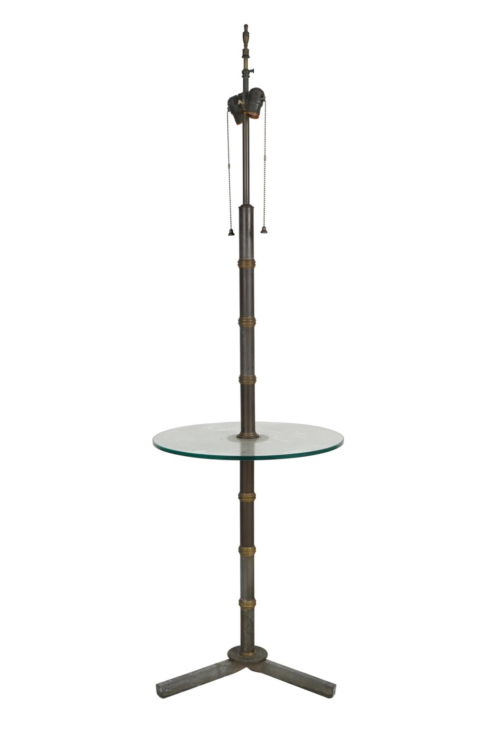 BRONZE & BRASS FLOOR LAMPwith