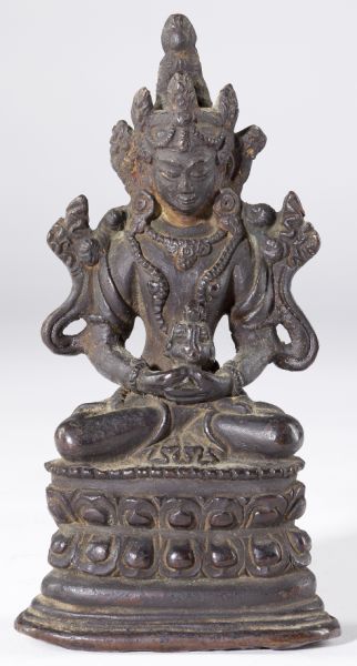 Bronze Buddhaseated on a lotus