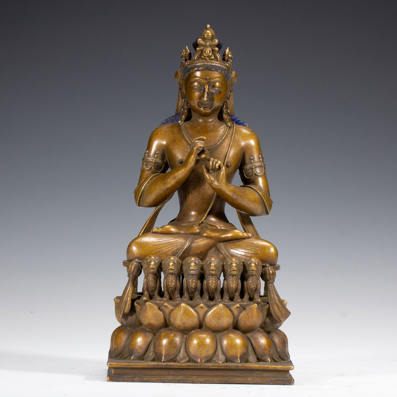 BRONZE BUDDHIST STATUE OF A