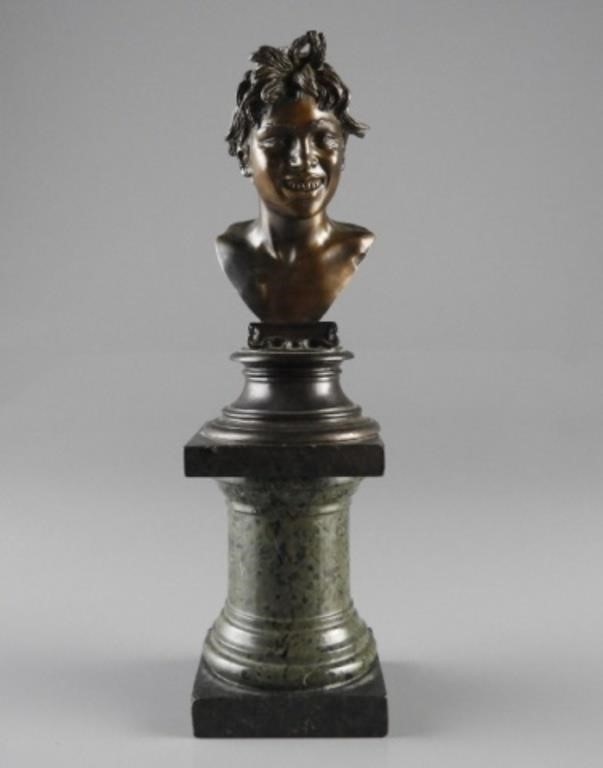 BRONZE BUST BY VINCENZO