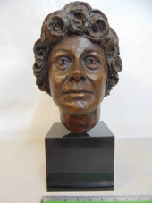 BRONZE BUST, "INA", BY H.W. HA