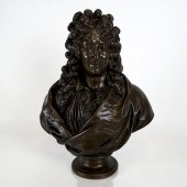 BRONZE BUST. (LOUIS XIV?); BAR