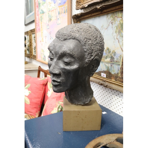 Bronze Bust of an African native,