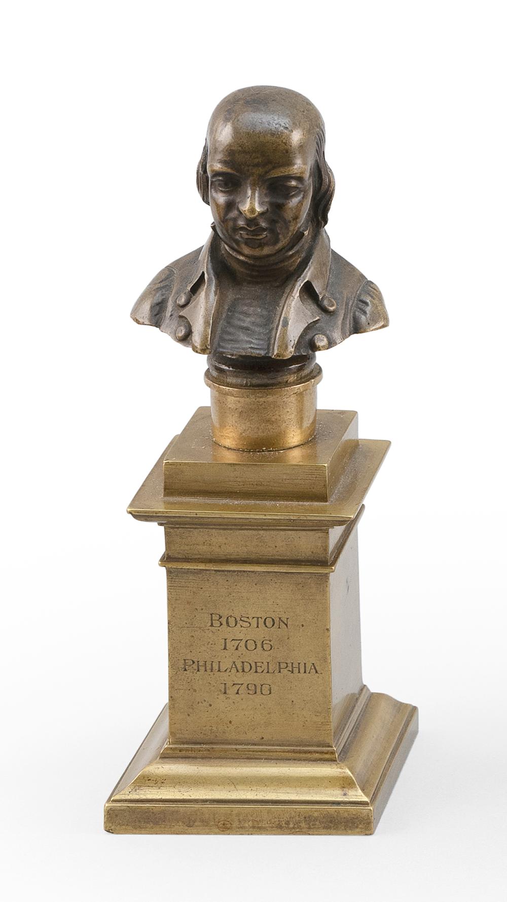 BRONZE BUST OF BENJAMIN FRANKLIN
