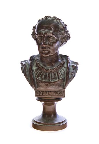 BRONZE BUST OF COLUMBUSBronze