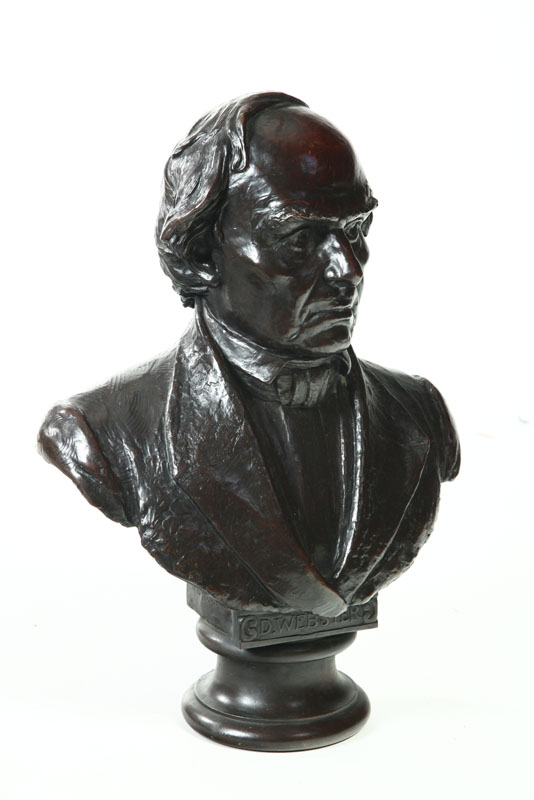 BRONZE BUST OF DANIEL WEBSTER BY