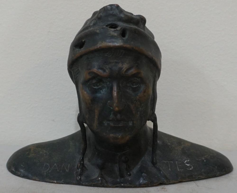 BRONZE BUST OF DANTE ALIGHIERI,