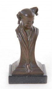 Bronze bust of Jester by Harri