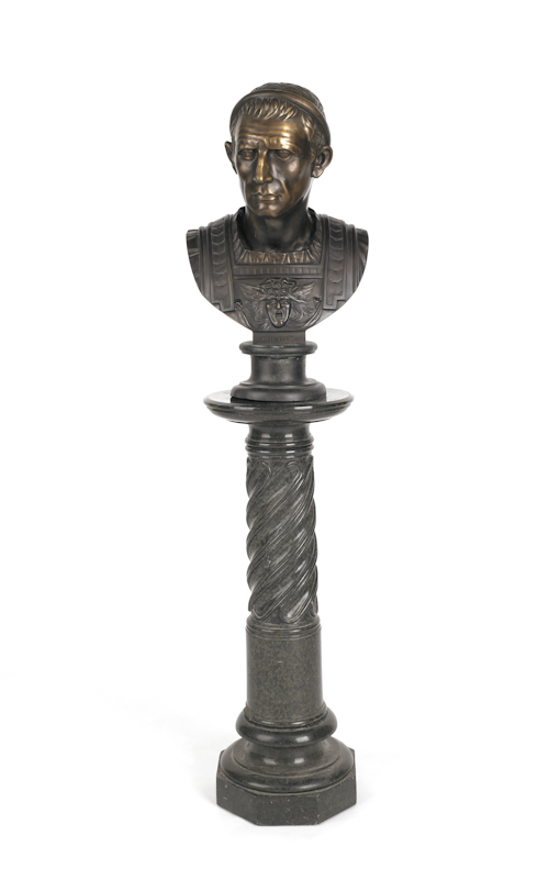 Bronze bust of Julius Caesar