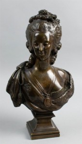 BRONZE BUST OF MARIE ANTOINETT