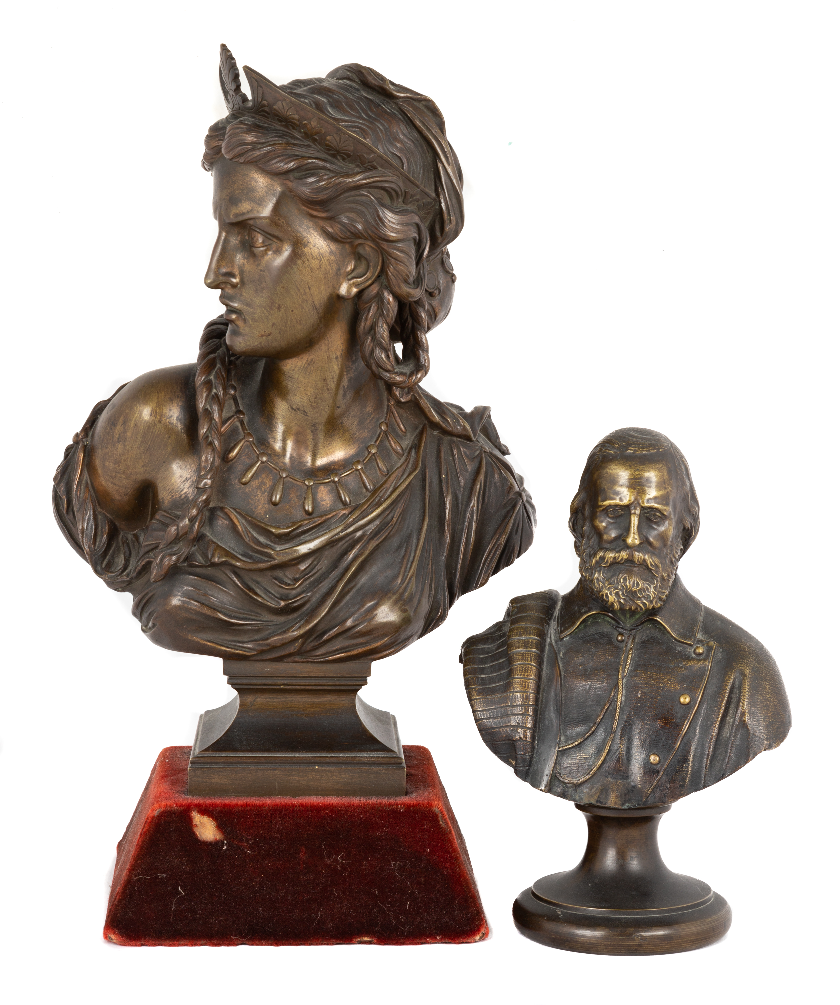 BRONZE BUST "TRAGEDY" WITH BRONZE