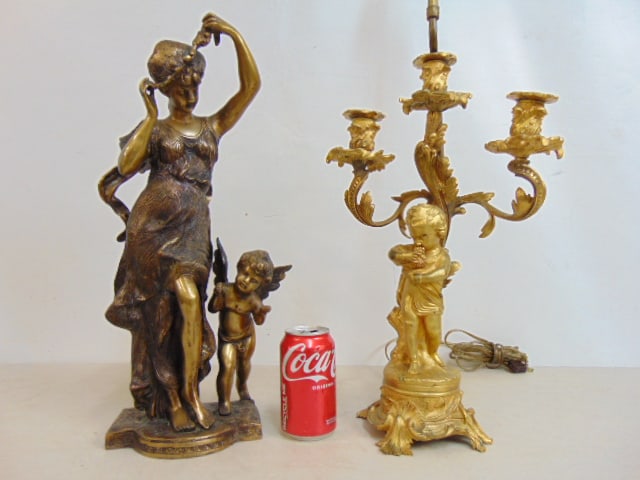 BRONZE CANDELABRA & BRONZE
