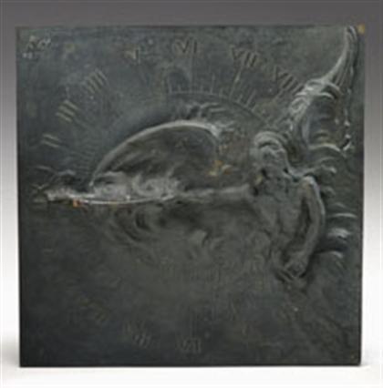 Bronze carved sundial    louis f.